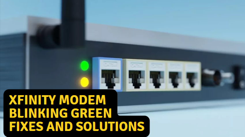 xfinity modem blinking green